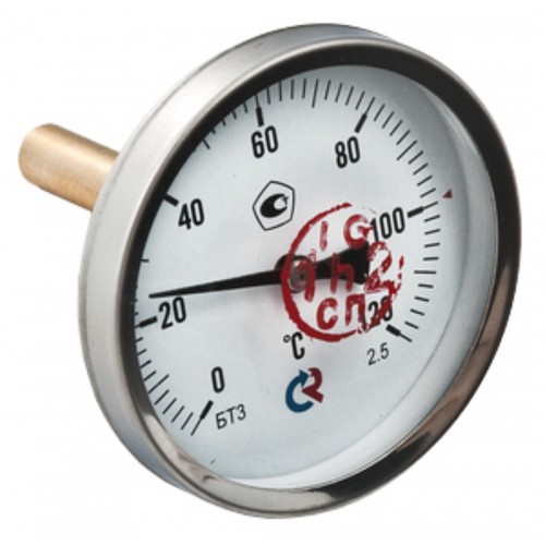 Термометр Ø 63 с задн. подкл. 1/2'' 0-120*